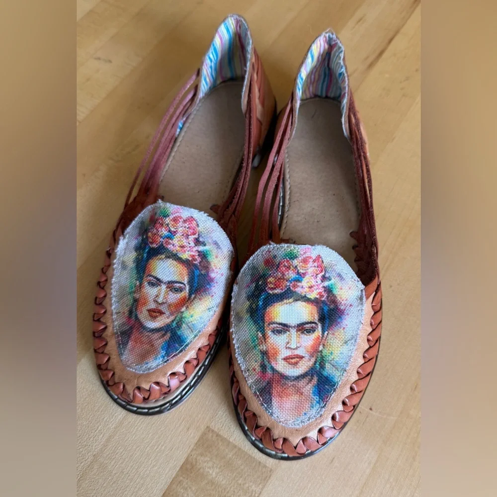 Frida Kahlo 🇲🇽 🎨 Huaraches Leather Espadrilles Shoes Made in Mexico